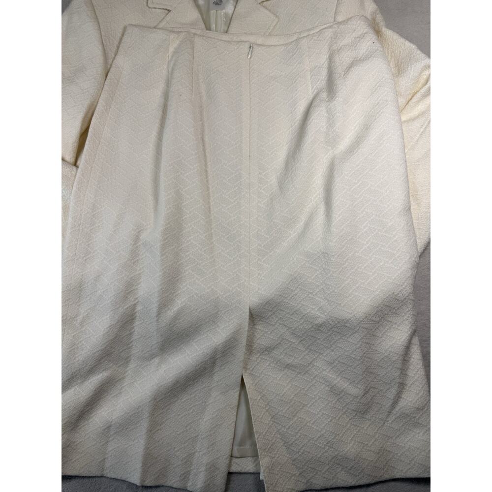 Pendleton Women’s Wool Blend Skirt Suit Ivory Jacket 6 Skirt 8 Made USA - Picture 9 of 16